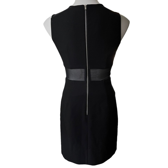 Elizabeth and James Jackie Sleeveless Ponte Mesh-Trim Mini Dress, Black - Picture 3 of 11